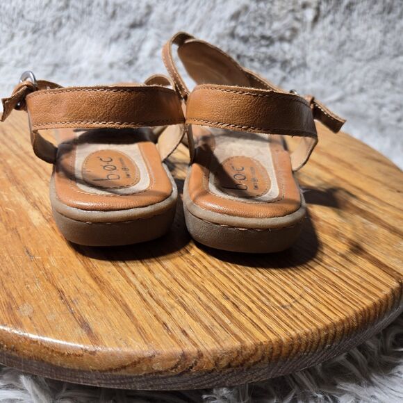 BOC Born Concept Basilia Womens Size 8M T Strap Cream Faux Leather Thong Sandals - Picture 4 of 11